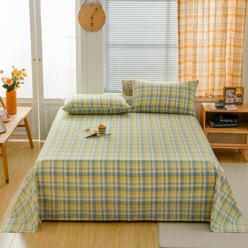 D00004 Ensemble de draps en coton à poches profondes, 3 pièces